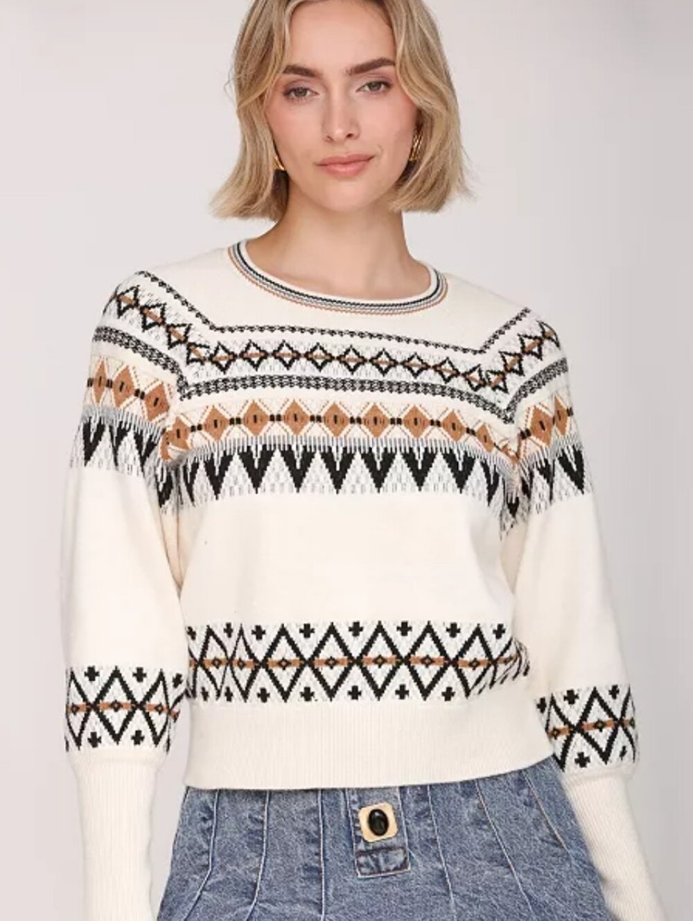 Avec Les Filles NWTs Balloon Sleeve Sweater - Picture 6 of 9